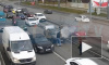 Видео: на Кушелевской дороге загорелся автомобиль