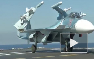 Видео: российские Су-33 вылетают с крейсера "Адмирал Кузнецов",  чтобы бомбить боевиков в Сирии