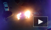 Видео из Омска: во дворе дома дотла выгорела престижная иномарка