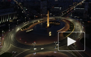 На площади Победы обновили подсветку к 9 мая
