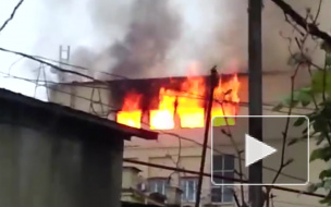 Появилось видео пожара на Сочинском хлебозаводе