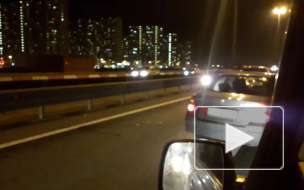 На КАД около Мурино произошло массовое ДТП