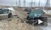 Очевидец снял последствие ДТП с двумя легковушками в Новосергеевке