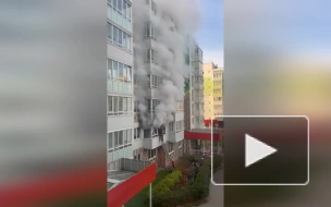Утром в Янино горел балкон на втором этаже жилого дома