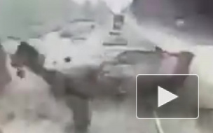 Опубликовано видео с моментом смертельной лобовой аварии в Луховицах Московской области
