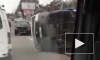 Жуткое видео из Читы: на трассе перевернулась маршрутка с людьми