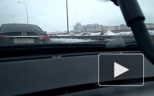 Видео: на Арсенальной набережной перевернулся "Солярис"