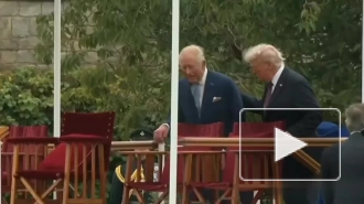 Трамп грубо нарушил королевский этикет, дважды похлопав Карла III