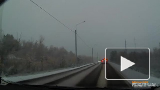 Заснято видео скользкого ДТП в Магнитогорске