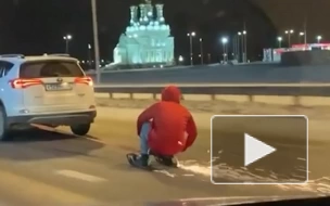 В Воронеже проверяют видео с привязанным к мчащейся машине снегокатом