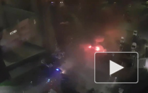 Видео: на платной парковке на Варшавской улице сгорели BMW и Land Rover