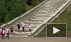 Переплюнуть Петергоф: В Уфе лестница Конгресс-холла превратилась в каскадный фонтан