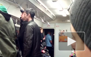 Ремонтники покинули поезд в перегоне "фиолетовой" ветки метро и напугали петербуржев