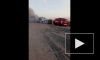 Появилось видео пожара из Приморья: сгорел пассажирский автобус 