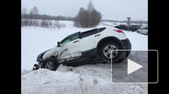 Появилось видео, как произошло ДТП из трех авто в Казани