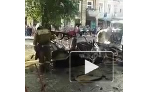 Видео: в Одессе взорвался припаркованный автомобиль