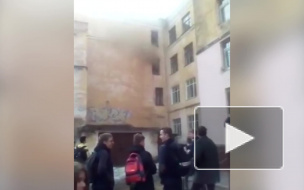 Появилось видео пожара в Хабаровской школе №13