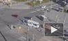 Видео: трамвай сбил пешехода во Фрунзенском районе Петербурга