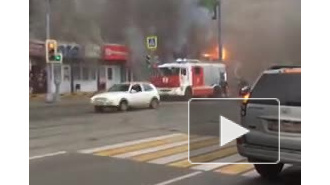 Появилось новое видео массового пожара в Москве