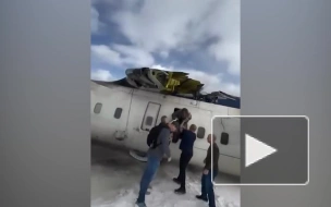Крушение самолета в аэропорту Торонто попало на видео