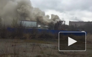 Появилось видео страшного пожара на станции метро "Обухово"