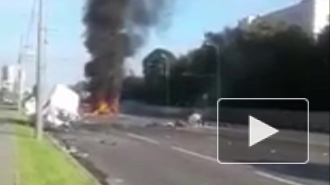 Появилось видео с места страшного ДТП на Волоколамском шоссе в Москве