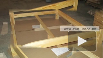 Двуспальная кровать из сосны