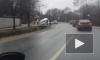 Видео: под Петербургом машина скорой помощи съехала в кювет
