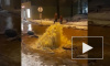 Видео: на Ропшинской улице прорвало трубу 