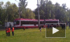 На проспекте Стачек встали трамваи из-за сошедшего с рельсов состава