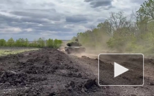 Минобороны показало кадры боевой работы экипажей танков Т-80БВ