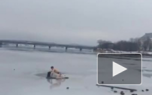 Житель Карелии рискнул своей жизнью и спас собаку, которая провалилась под лед