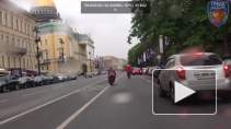 Появилось видео эпичной погони ГИБДД за мотоциклистом на Дне города