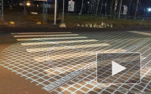 Дорожники Ленобласти показали лазерную разметку пешеходных переходов в Кировске