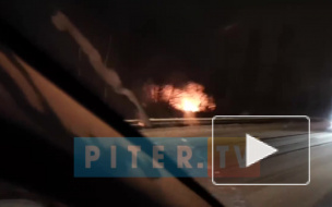 Видео: в Колпинском районе горит частная дача