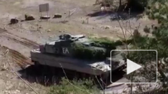 Видео: Немецкий танк Leopard 2 опозорился на учениях в Швеции