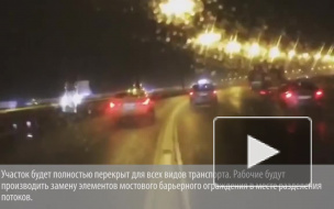 Съезд с КАД в сторону метро "Рыбацкое" закроют на ночь из-за замены ограждения