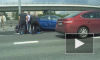 Видео: авария с пострадавшим на КАД собрала большую пробку