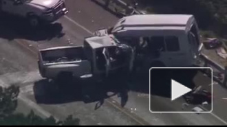 В интернете опубликовали первое видео с места страшного ДТП с 13ю погибшими в США