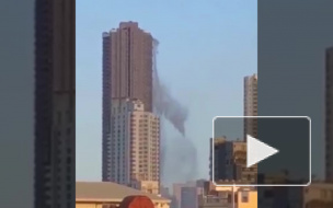 Видео с Филиппин: Из-за землетрясения из бассейна на крыше небоскреба вылилась вода