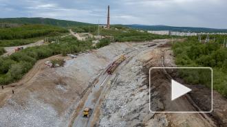 Последнее звено пути уложено при строительстве обходного участка от станции Выходной