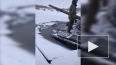 Российский Т-80 ушел под лед и попал на видео