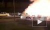 Видео из Краснодара: Возле АЗС полностью выгорела иномарка