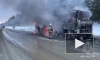 В Свердловской области на трассе загорелся автобус