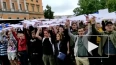 Волонтёры в Петербурге выстроились в Андреевский флаг в ...