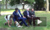 Михаил Саакашвили полюбил собаку на глазах у Джона Маккейна