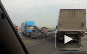 В Интернете появилось видео с места массовой аварии на трассе Ленинск-Кузнецк - Новокузнецк