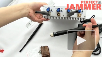 Desktop Mobile Phone Jammer Power Adjustable 4 Bands