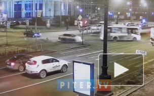 На Московском проспекте "Фольксваген" снес дорожный знак