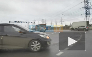 Видео: на Софийском шоссе столкнулись две иномарки